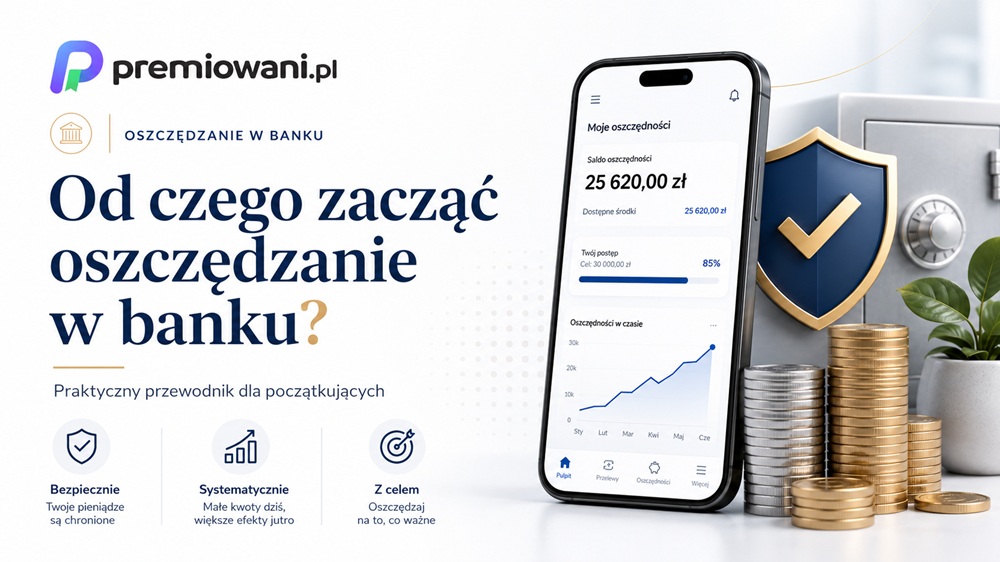 Od czego zacząć oszczędzanie w banku – poradnik premiowani.pl
