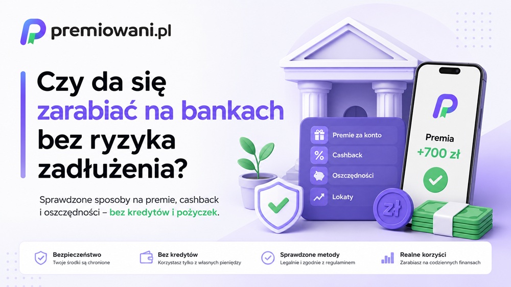 Zarabianie na bankach bez ryzyka zadłużenia dzięki promocjom bankowym, cashbackowi i premiom za konto