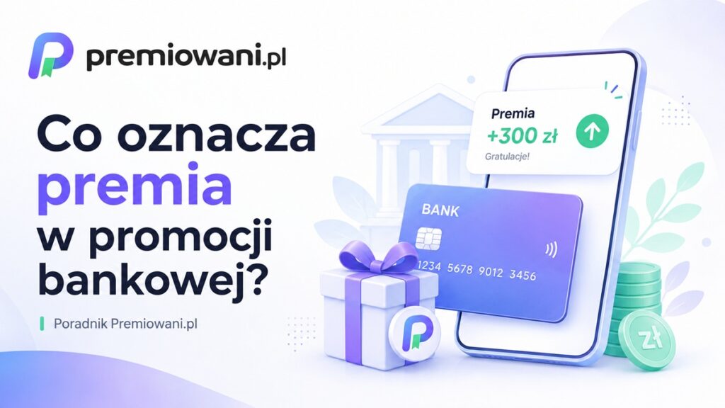 Premia w promocji bankowej przedstawiona jako bonus wypłacony na konto