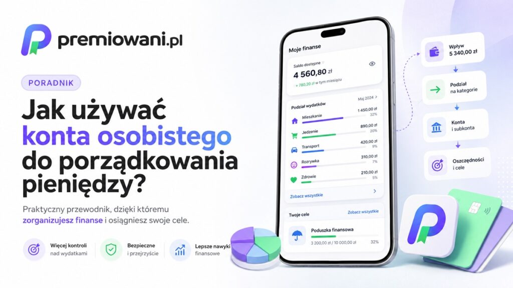 Konto osobiste do zarządzania pieniędzmi w aplikacji bankowej