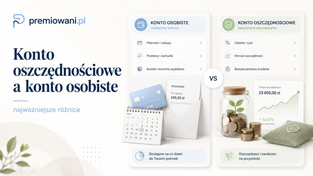 Konto oszczędnościowe a konto osobiste – porównanie najważniejszych różnic