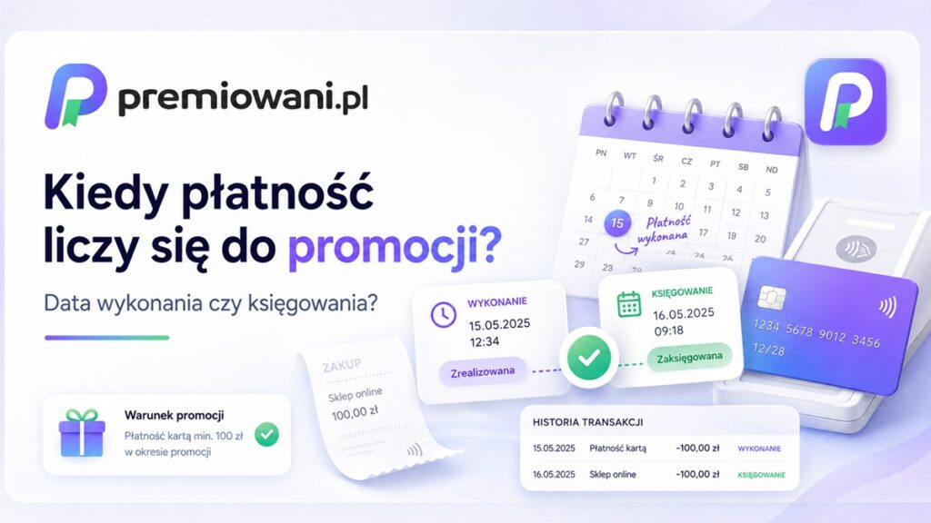 Kiedy płatność liczy się do promocji – porównanie daty wykonania i księgowania transakcji