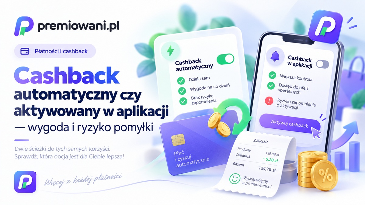Cashback automatyczny czy aktywowany w aplikacji — porównanie obu modeli zwrotu za płatności