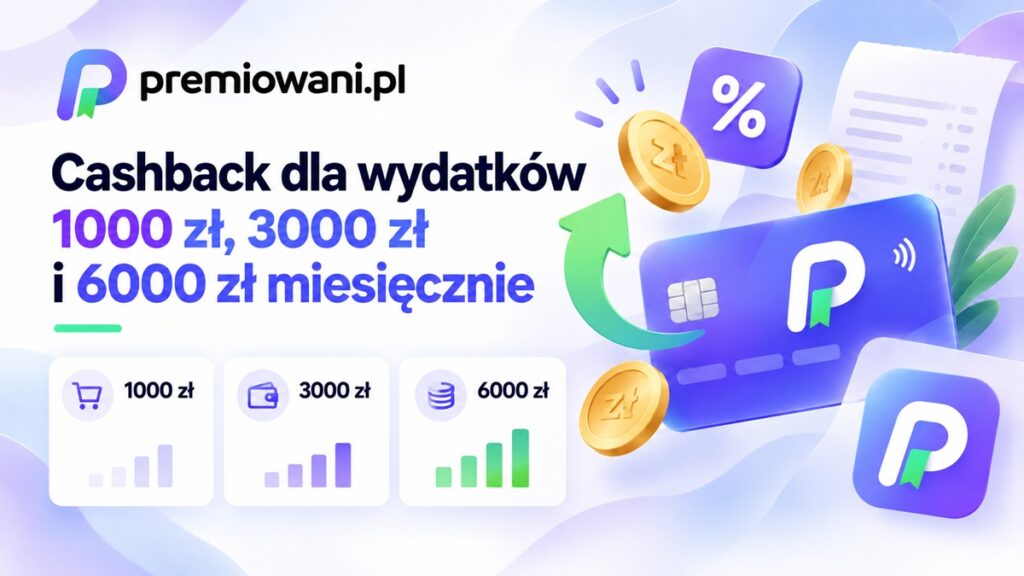 Cashback dla wydatków 1000 zł, 3000 zł i 6000 zł miesięcznie