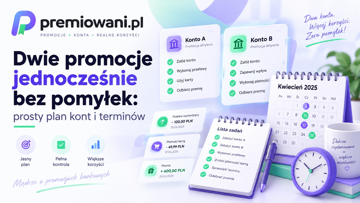 Dwie promocje jednocześnie bez pomyłek – plan kont i terminów
