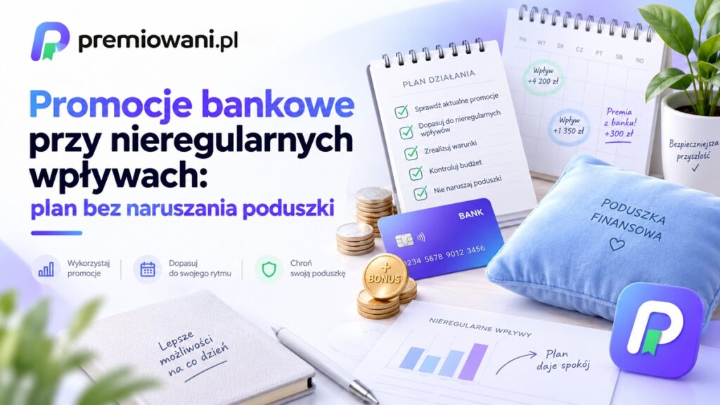 Promocje bankowe przy nieregularnych wpływach – plan bez naruszania poduszki finansowej