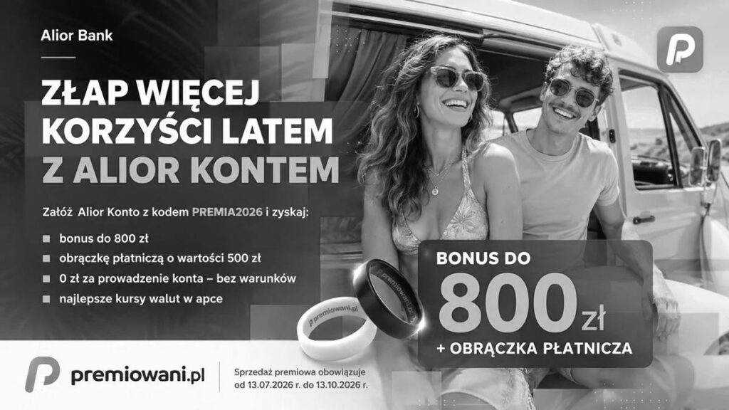 Zakończona promocja Alior Konta z premią do 800 zł i obrączką płatniczą.