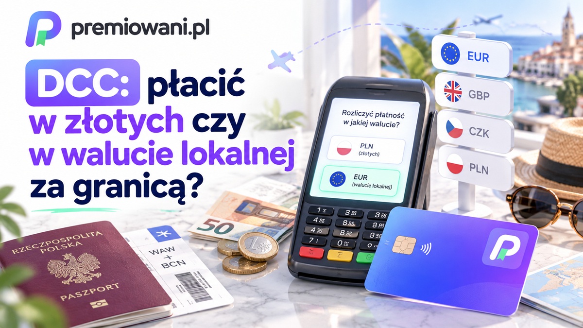 DCC – płatność w złotych czy w walucie lokalnej za granicą? Terminal płatniczy, karta i waluty EUR, GBP, CZK oraz PLN.