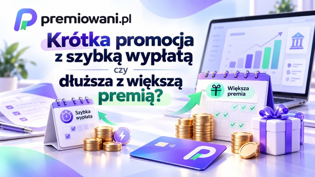 Porównanie krótkiej promocji z szybką wypłatą i dłuższej promocji z większą premią